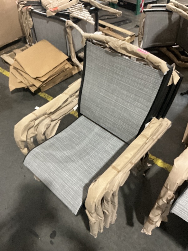 Photo 1 of 	EROMMY Outdoor Dining Chair Set Of 4, Stackable Dining Chairs For Outside