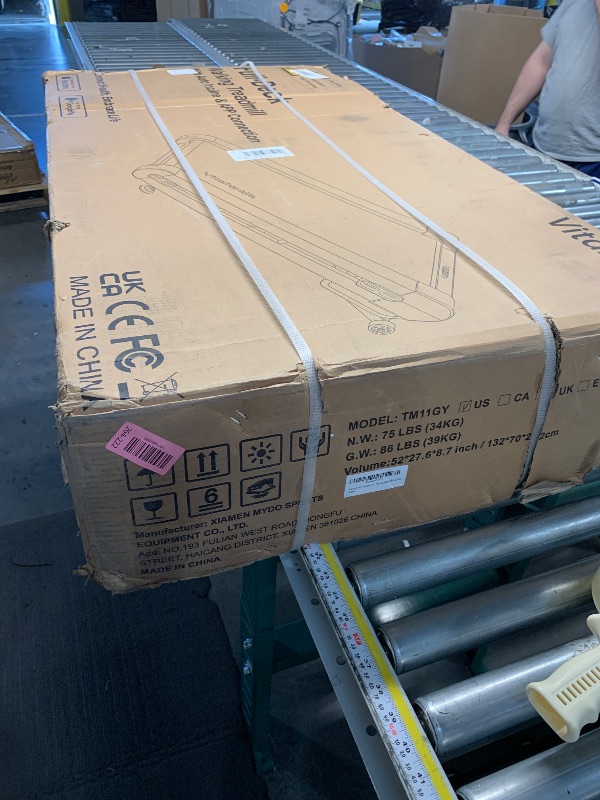 Photo 1 of ***FACTORY SEALED***Vitalwalk Walking Pad Treadmill with Incline, 43"x18" Wide Full Deck, Auto Incline, Portable Under Desk Treadmills for Home Office, Vertical Store Space-Saving, Heavy Duty, APP, Green Black