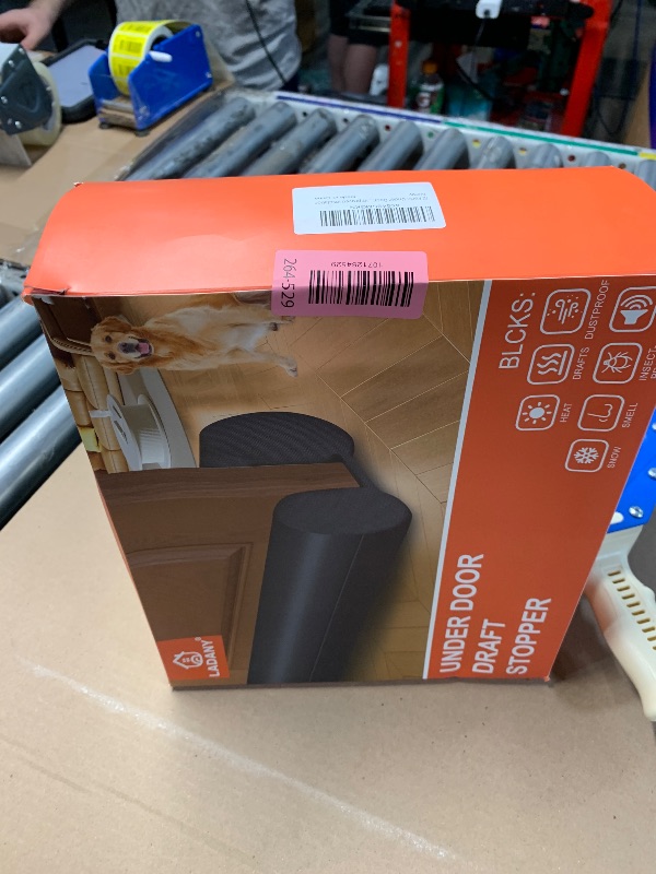View 2 of (2 Pack) Under Door Draft Stopper, Draft Stopper for Bottom of Door, Adjustable 30-36 Inch Door Draft Blocker, Under Door Gap Filler, Easy Install Door Seal, Helps Reduce Drafts, Noise and Heat Loss