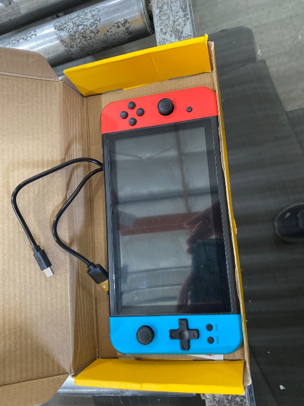 Photo 1 of *** SEE NOTES ***Cawevon Powkiddy X70 HD Retro Handheld Game Console 7 inch Joystick FC Arcade Simulator Two-Player Battle, Built-in 6000+ Games, Blue & Red, 64G, (X70-Games)