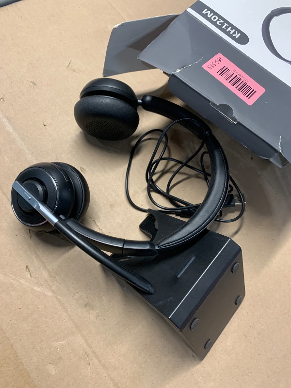 Photo 1 of (2025 Upgraded) Wireless Headset with Mic for Work, Bluetooth Headset with Noise Canceling Microphone with Dongle, Charging Base & Mic Mute, Wireless Headphones for Work from Home/PC/Computer