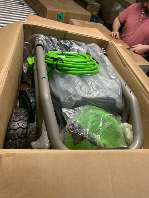 Photo 1 of ***MISSING PARTS***
Greenworks Pro Brushless 3000 PSI (CSA Certified) 2.0 GPM Max / 1.1 GPM Electric Pressure Washer (Foldable Handles, Rugged Steel Frame, 25 FT Hose, 35 FT GFCI Power Cord)