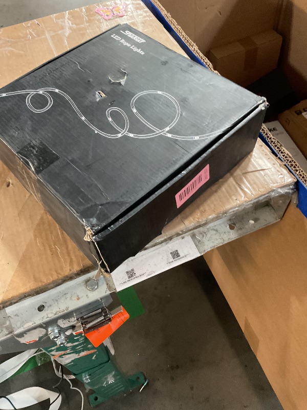 Photo 1 of ***DAMAGED - SEE NOTES/PICTURES*** Soiarllt 100Ft 720 LED Rope Lights Outdoor Waterproof with Remote, 8 Modes and 4 Brightness Rope Lights for Outside, Garden, Patio, Pool, Bedroom, Party, Indoor Outdoor Decoration (Cool White)