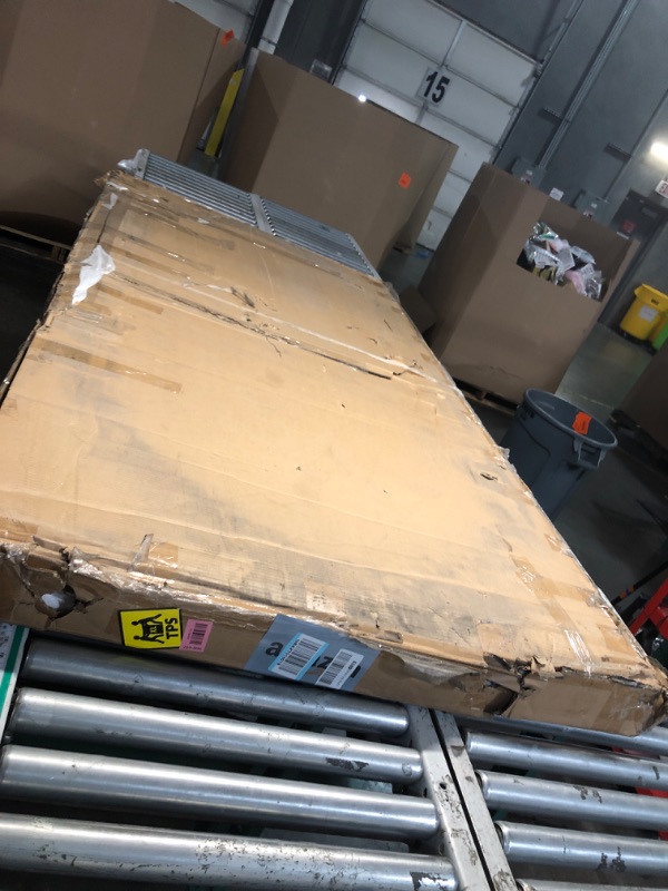 Photo 1 of ***DAMAGED - SEE NOTES/PICTURES*** SereneLife 7ft Poker Table for 10 Players - Heavy Duty Oval Texas Hold'em Casino Table for Game Room, 25mm Reinforced Metal Legs, Durable Black PVC Rail, 10 Deep Cup Holders & Professional Layout