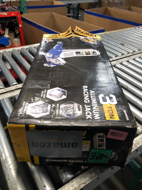 Photo 1 of ***DAMAGED - SEE NOTES/PICTURES*** YELLOW JACKET 3 Ton Floor Jack Full Aluminum Ultra Lightweight Quick Rise Racing Floor Car Jack with Dual Pump Fast Lifting Low Profile Jack for Vehicle,6600 lbs Capacity