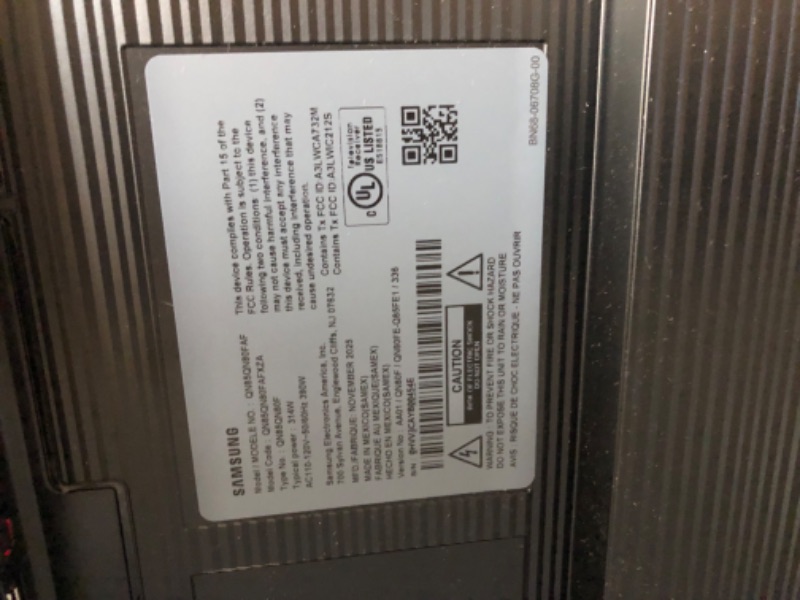 Photo 1 of ***DAMAGED - SEE NOTES/PICTURES*** Samsung 85-Inch Class Neo QLED 4K QN80F Series, Vision AI, Mini LED Smart TV (2025 Model, 85QN80F) Neo Quantum HDR, Object Tracking Sound Lite w/Dolby Atmos, NQ4 AI Gen2 Processor, Alexa Built-in