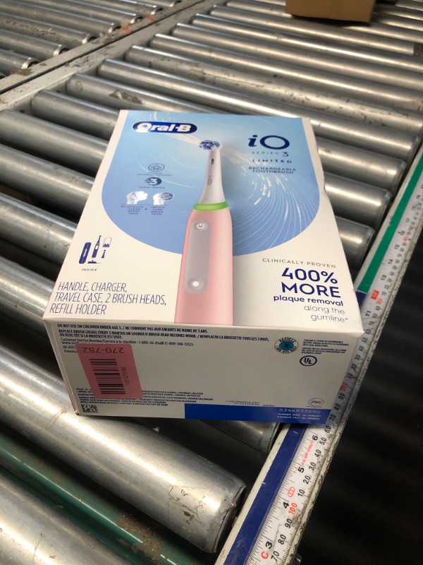 Photo 1 of ***MISSING PARTS*** -B Rechargeable Electric Toothbrush, iO3 Limited Deep Clean, 3 Cleaning Modes, Visual Pressure Sensor to Protect Gums, 2 Brush Heads, Travel Case, Azalea Pink