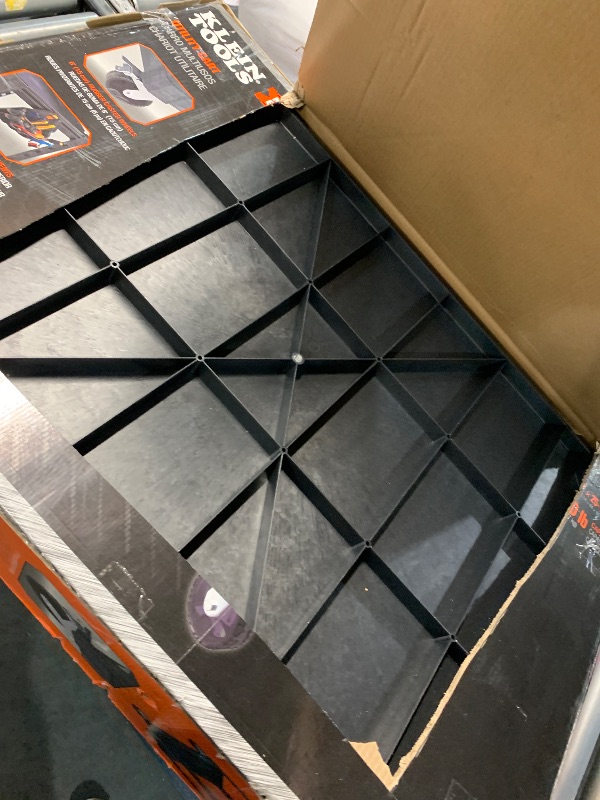 Photo 1 of ***Damaged***
Klein Tools 54831MB MODbox Utility Cart, 2-Shelf Heavy Duty Rolling Tool Cart, 500-Pound Capacity, 6-Inch Wheels, for Jobsite, Warehouse