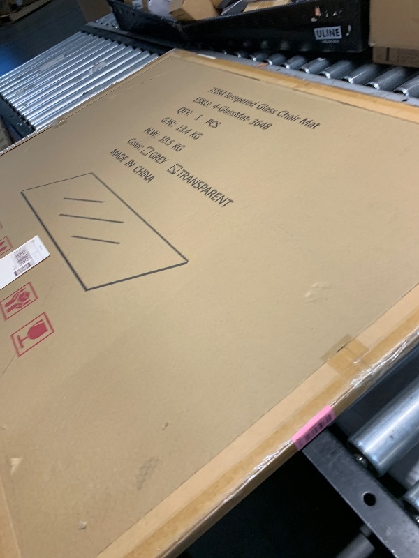 Photo 1 of ***FACTORY SEALED***Vitrazza Glass Chair Mat 42” x 48” Superior ¼" thick, Chiaro Standard Clear, Certified Tempered Safety Glass, Delivers a Smooth Glide, Protects Carpet or Wood, Beautiful in Home or Office.
