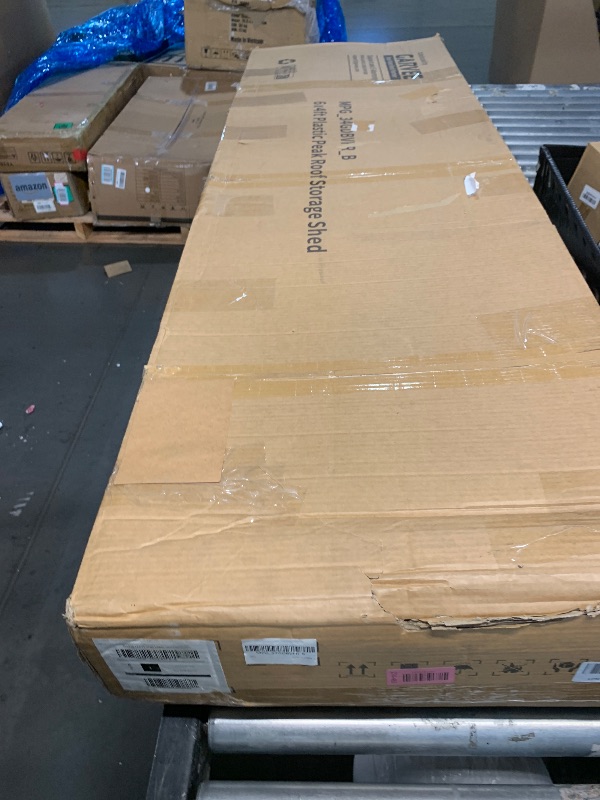 View 2 of **PARTS ONLY PARTIAL SET TRUCK PICK UP ONLY**
Plastic Outdoor Storage Shed with Floor & Window, 6X4 ft Resin Garden Shed for Patio, Lawn Mower, Bike & Tool, Waterproof Outdoor Storage with Lockable Door & 2 Vents & Sloped Roof for Backyard