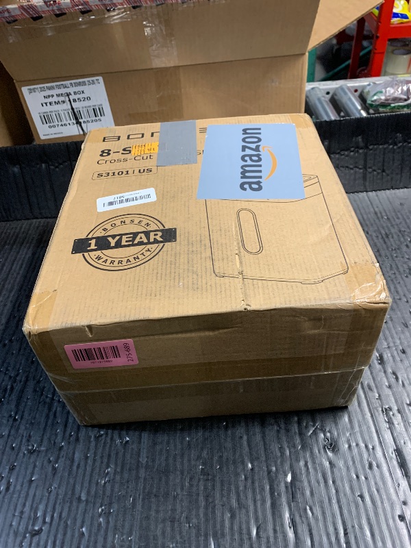 View 2 of ***PARTS ONLY*** ***NONFUNCTIONAL*** BONSEN Shredder for Home Office, 4 Gallons 8-Sheet Cross Cut Credit Card Shredder, Small Paper Shredder for Home Use, High Security Level P-4, ETL Certification (S3101)