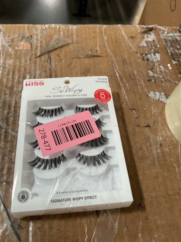 Photo 1 of ***MISSING ONE PAIR***KISS So Wispy, False Eyelashes, '', 12mm, Includes 5 Pairs Of Lashes, Easy to Apply, Reusable Lash Clusters