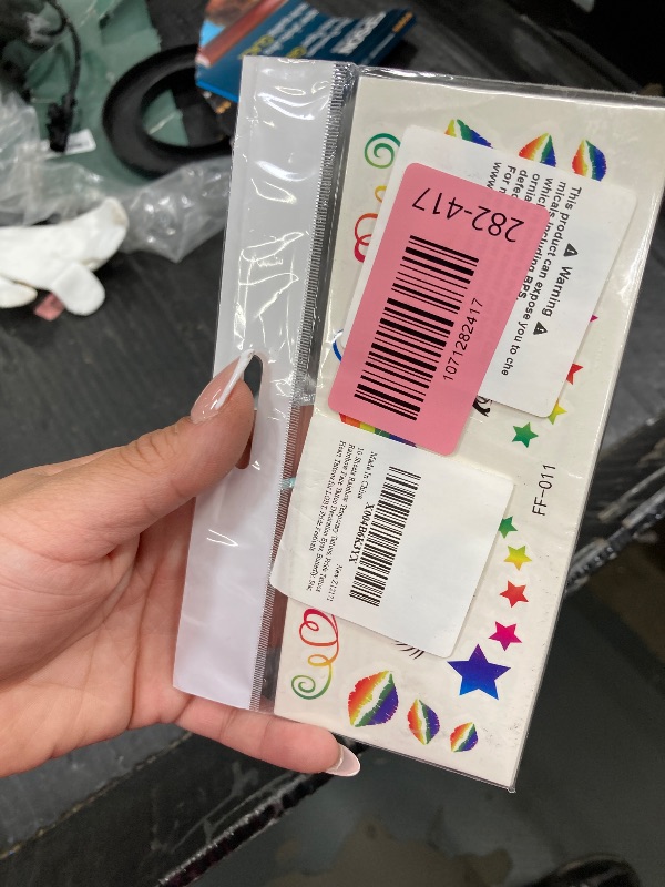 Photo 1 of 10 Sheets Rainbow Temporary Tattoos, Pride Tattoos Rainbow Face Tattoo Decoration Eyes, Butterfly, Star, Heart Tattoos for LGBT, Pride Festivals