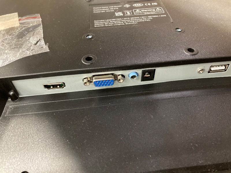 Photo 1 of (It did not come with the base or the cable; it was used.)
**NOT TESTED**


22 Inch Touchscreen Monitor, FHD 1080P Computer Monitor, HDMI VGA USB 10-Point Touch PC Display for Business, VESA, Built-in Speakers, Black