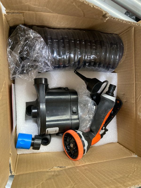 Photo 1 of [Upgraded Version] 12V DC Fresh Water Pump, 6.5GPM 70PSI Five Chamber Self-Priming Diaphragm Pump with Heavy Duty Pressure Switch and Strainer for RV, Marine, Caravan (Fresh Water Pump with Spray Gun)