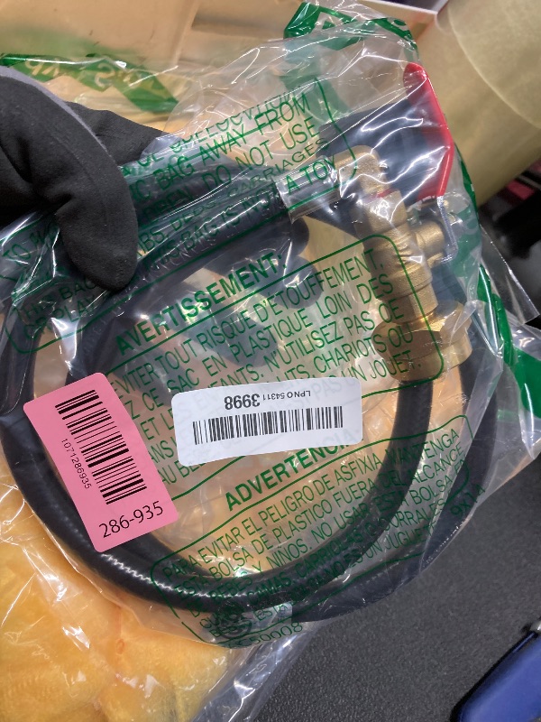 Photo 1 of *Piece missing* CSA CERTIFIED Propane Refill Adapter Hose 3 Feet/36inch Propane Extension Hose with ON-Off Control Valve for 1 LB Propane Gas Tank (QCC Type1 Inlet) - with Tape, 350PSI High Pressure