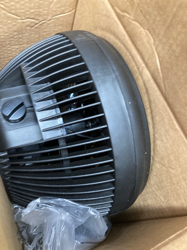 Photo 1 of **PARTS ONLY/BROKEN BLADE**Amazon Basics Air Circulator Fan, Desk Fan for Bedroom, Home and Office, With 90-Degree Tilt Head, 3 Speed Settings, Lightweight (4.2 LBS), 70 Watts, Black, 14.8"Wx7.6"Dx14.1"H