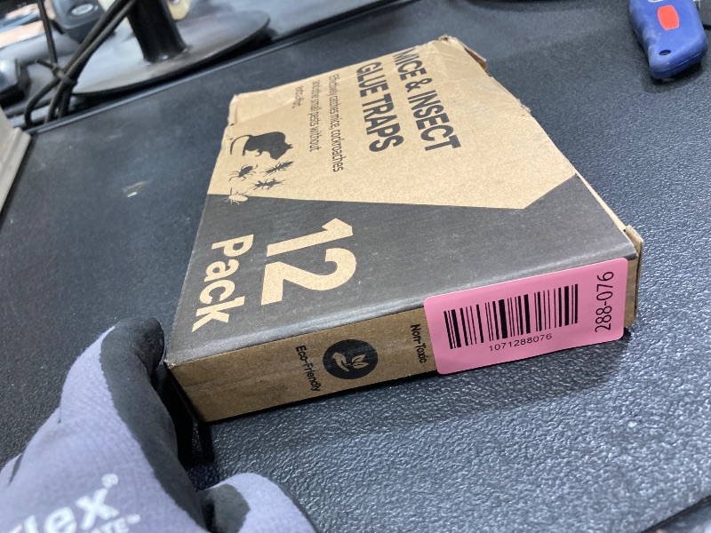 View 2 of *Damage to box* Campior Glue Traps [12 Pack] Pre-Baited Mouse Traps - Ultra-Adhesive Glue Boards for Rodents/Mice, Rats/Snakes/Lizards/Insects - Safe Non-Toxic Sticky Mouse Traps Indoors for Home Office, Garage.