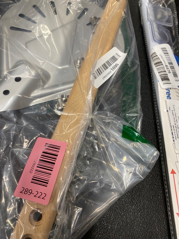 Photo 1 of ***Used & missing screws***BetterJonny Round Perforated Pizza Peel with Detachable Wood Handle, Aluminum Turning Peel Pizza Paddle Metal Non-slip Perforated Pizza Paddle for Baking?7inch?***Used & missing screws***