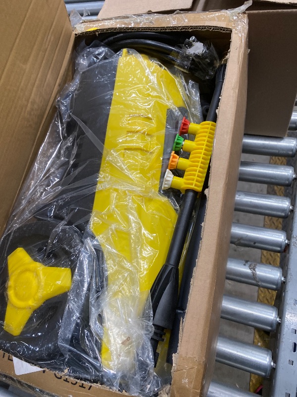 Photo 1 of ***PARTS ONLY***Pressure Washer Power Washers 5000PSlMAX, High Pressure Cleaning Machine with 4 Quick Connect Nozzles and Foam Cannon for Cars Driveways Patios Fences, Yellow