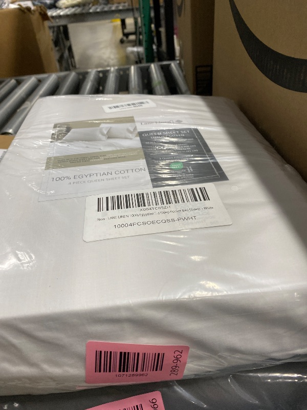 Photo 1 of 100% Egyptian Cotton Sheets Queen Size - Naturally Cooling & Breathable 4 Piece Silky Sateen Weave Queen Sheet Set, Ultra-Soft & Durable Hotel Luxury Sheets with 15" Snug Fit Deep Pockets - White