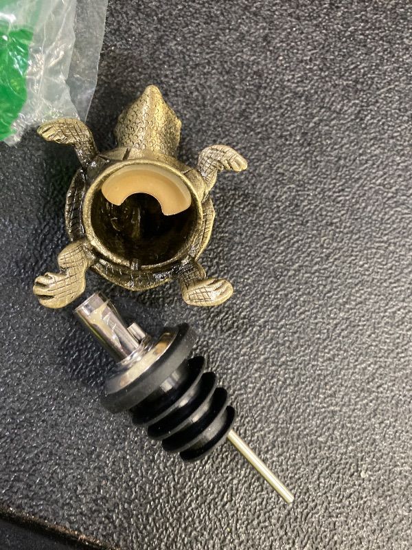 Photo 1 of ***NEEDS SOME STRONG GLUE***IMIKEYA Sea Turtle Wine Aerator Pourer Spout - Antique Animal Bar Liquors Bottle Pourer Wine Bottle Topper Wine Decanter Creative Wine for Whiskey***NEEDS SOME STRONG GLUE***