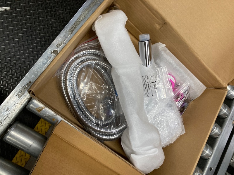 Photo 1 of **The photo and description are for reference only.**KENES Square Rainfall Shower System Faucet Set, Brushed Nickel Rain Shower Head and Handle Set, 10 Inch Stainless Shower Head with Handheld Spray (Shower Valve Included), LJ-6026A