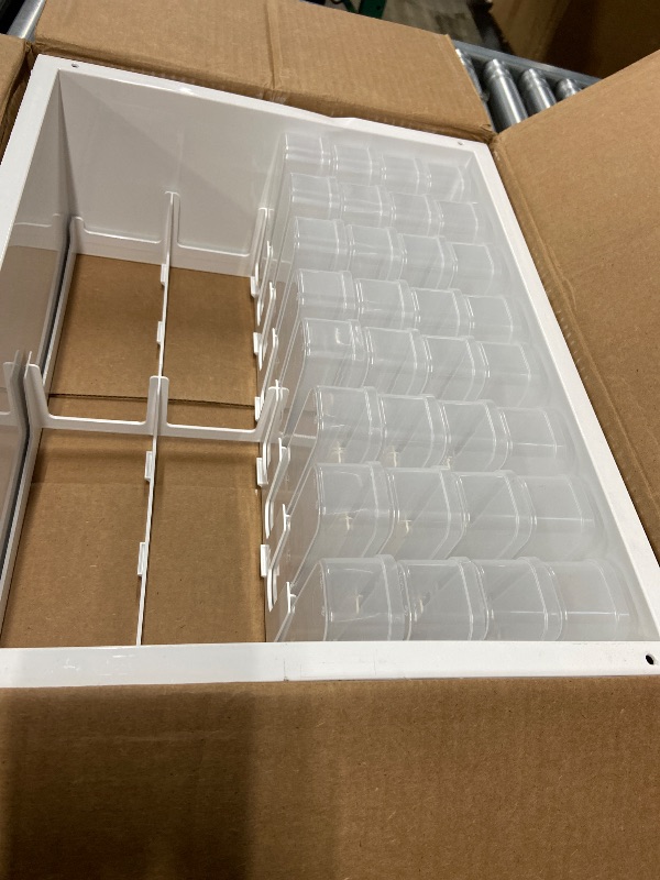 Photo 1 of **MISSING BOTTOM DRAWERS**IRIS USA Small Parts Storage Cabinet, Made in USA, 36-Drawer Organizer for Screws, Nuts & Bolts, Electronics, Hardware, Beads, Crafts, Scrapbook Art Hobby, Teacher Toolbox, Garage Storage – White