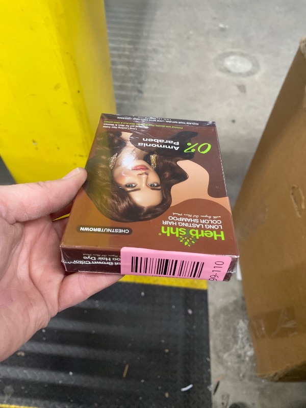 Photo 1 of ***FACTORY SEALED***Herbishh Chestnut Brown Shampoo for Gray Hair, Hair Dye Shampoo 3 in 1, 100% Grey Coverage, Instant Permanent Shampoo for Men & Women, Long-lasting & Travel-friendly, Ammonia-free, 30 ml ***FACTORY SEALED***
