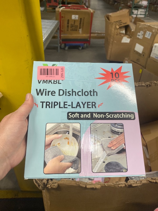 Photo 1 of **2 PACKAGES**VMKBL 12 Pcs New Upgraded 3 Layers Non Scratch Wire Dishcloth, Multipurpose Wire Dishwashing Rags, Wet & Dry for Cookware, Sinks, Dishes, Stoves & Fireplaces (7.87 x 7.87-12pcs)
