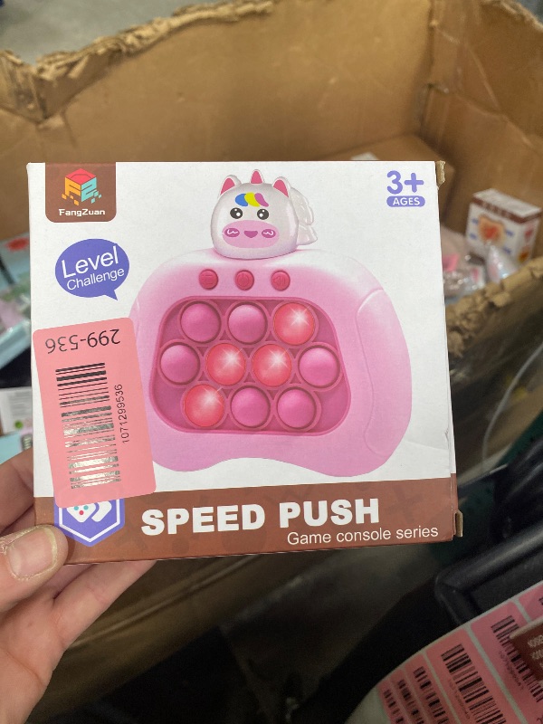 View 1 of **PINK UNICORN**Christmas Quick Push Game Fidget Toys for 5-7 Kids, Multiplayer Handheld Game Fast Puzzle Toys for Girls, Birthday Party Favors Gifts, Gifts for 6 7 8 9 10 11 12 Years Old Kids Boys
