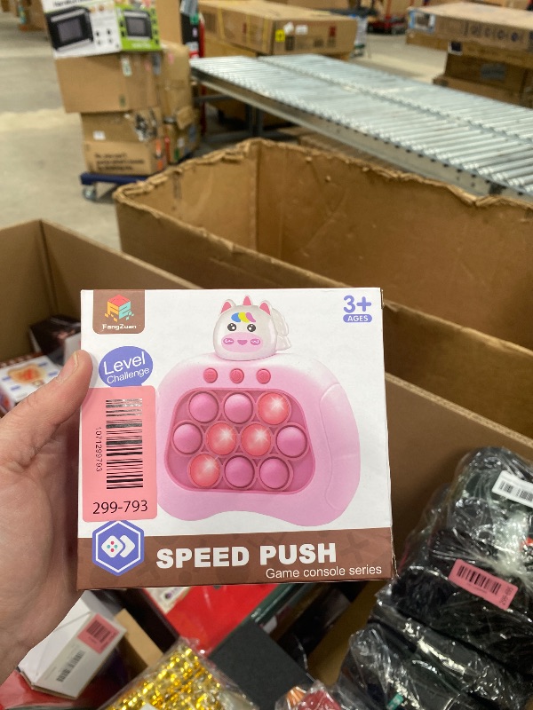 View 1 of **PINK UNICORN**Christmas Quick Push Game Fidget Toys for 5-7 Kids, Multiplayer Handheld Game Fast Puzzle Toys for Girls, Birthday Party Favors Gifts, Gifts for 6 7 8 9 10 11 12 Years Old Kids Boys