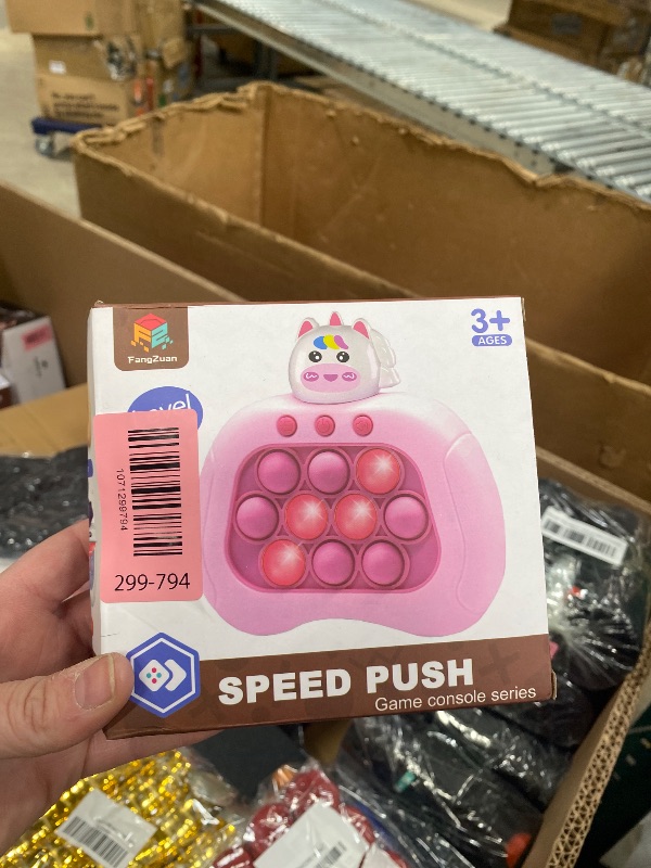View 1 of **PINK UNICORN**Christmas Quick Push Game Fidget Toys for 5-7 Kids, Multiplayer Handheld Game Fast Puzzle Toys for Girls, Birthday Party Favors Gifts, Gifts for 6 7 8 9 10 11 12 Years Old Kids Boys