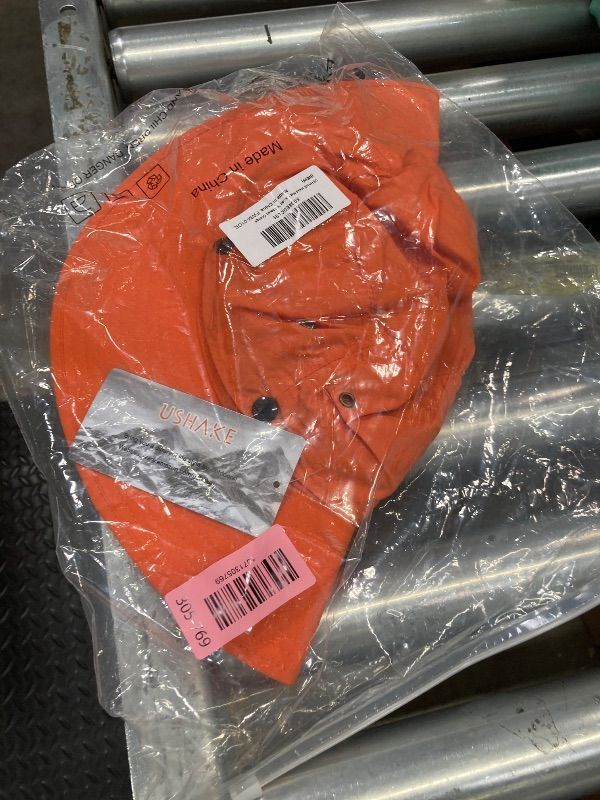 Photo 1 of **HAT IS ORANGE****USHAKE Head Net Hat, Safari Sun Bucket Hats with Hidden Net Mesh Orange