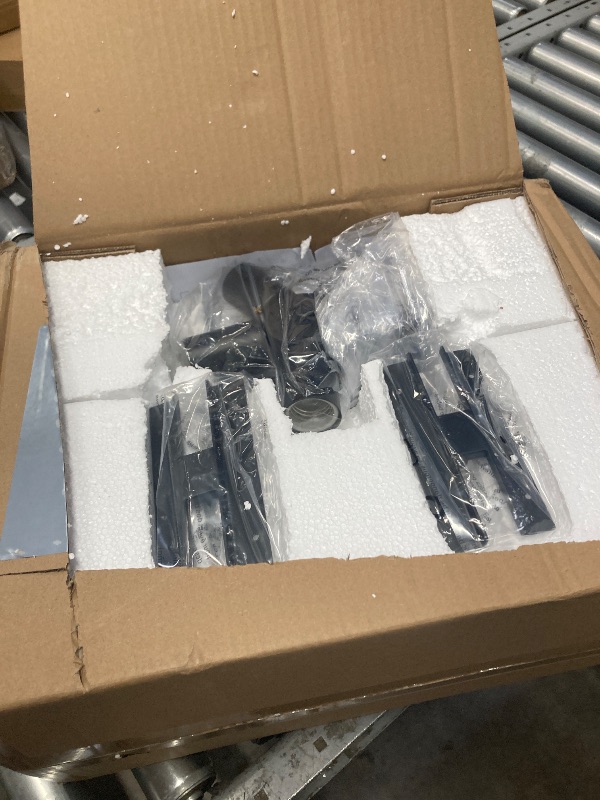 Photo 1 of ***MISSING ONE GLASS HALF ROUND -SELLING AS INCOMPLETE PARTS ONLY***
Febeleven 5-Lights Modern Glass Drum Chandelier Light Fixture 19.29" Black Pendant Light Over Table Adjustable Hanging Light Fixtures for Dining Room Kitchen Island and Foyer