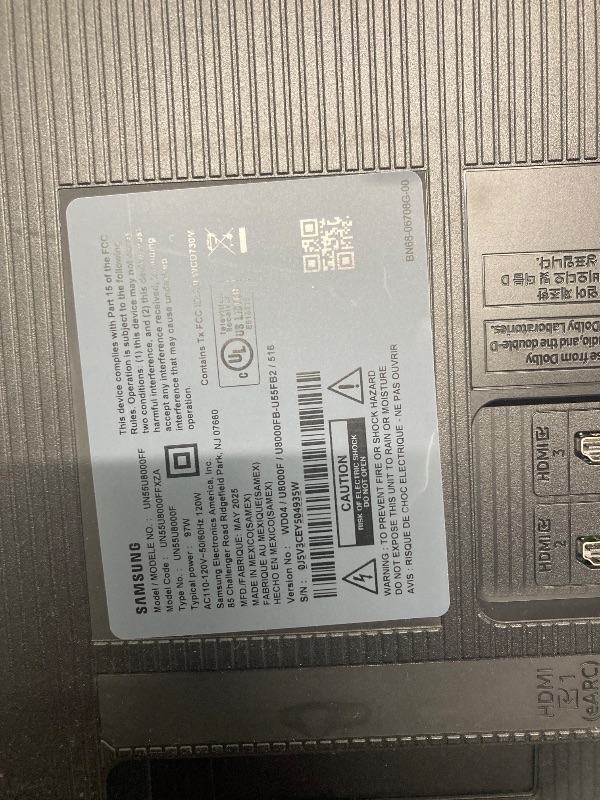 Photo 1 of ***Do not return*Do not refound**Samsung 55-Inch Class Crystal UHD U8000F 4K Smart TV (2025 Model) Endless Free Content, Crystal Processor 4K, MetalStream Design, Knox Security, Compatible with Alexa