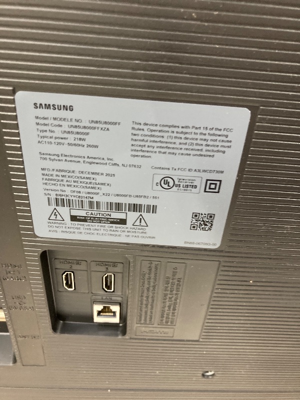 Photo 1 of ***Broken screen***Samsung 85-Inch Class Crystal UHD U8000F 4K Smart TV (2025 Model) Endless Free Content, Crystal Processor 4K, MetalStream Design, Knox Security, Alexa Built-in