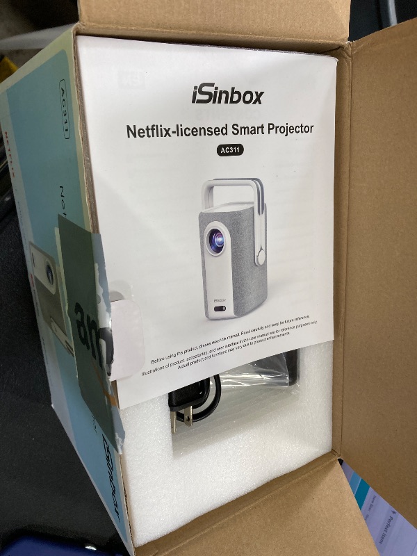 Photo 1 of [Short Throw/1200ANSI/Built in Apps] 4K Outdoor Projector with WiFi and Bluetooth, Auto Focus Projector with Dual-Mode Stand, Smart Portable Proyector with Netflix/YouTube/PrimeVideo & Dolby