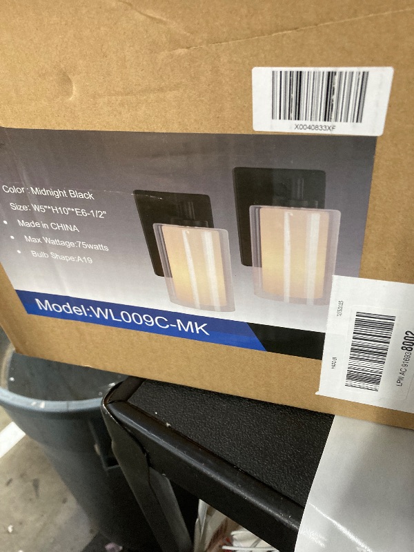 Photo 1 of ***Only one lamp
Kalium Wall Sconces Set of Two, Modern Vanity Lights with Double Clear Glass Shade Matte Black Indoor Farmhouse Wall Lights for Bathroom Living Room Bedroom Mirror Hallway Bulb E26 Base (2PCS)