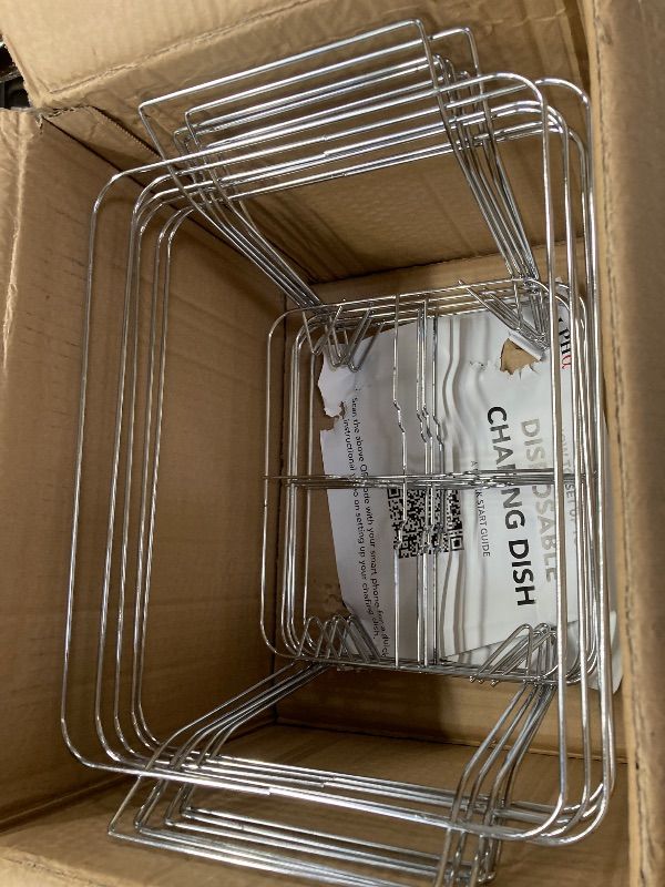 Photo 1 of ***6 DISH HOLDERS ONLY****Alpha Living 6 Pack - Disposable Chafing Dish Buffet Set, Half Size Pans, Welded Body Food Warmers for Parties, Fuel Cans Complete Set, Warming Trays