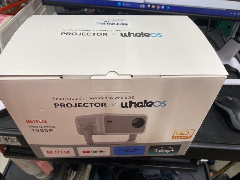 Photo 1 of ?Officially-Licensed APP & Native 1080P?Projector with WiFi and Bluetooth, 250Ansi Portable Projector, Auto Focus&Keystone Correction, 180° Rotatable, Compatible with Smartphone, Laptop, HDMI, USB