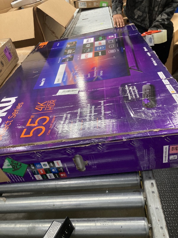Photo 1 of ****NO RETURN/NO REFUND****Roku Smart TV – 55-Inch Select Series, 4K HDR TV – Roku TV with Enhanced Voice Remote – Flat Screen LED Television with Wi-Fi for Streaming Live Local News, Sports, Family Entertainment