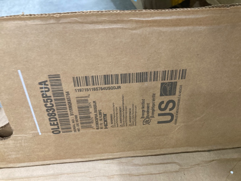 Photo 1 of ****NO RETURN/NO REFUND****DO NOT TURN ON***
LG 83-Inch Class OLED evo AI 4K C5 Series Smart TV w/Dolby Atmos, Dolby Vision, HDR10, AI Super Upscaling 4K, Filmmaker Mode, Wow Orchestra, Alexa Built-in (OLED83C5PUA, 2025)