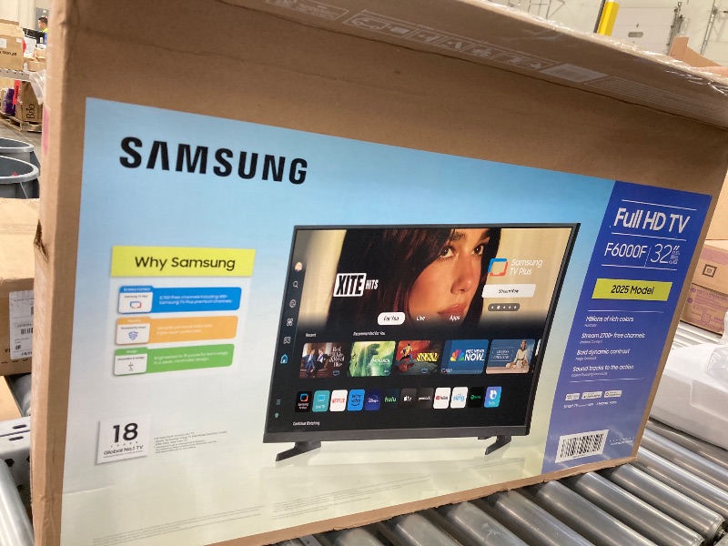 Photo 1 of ***NO RETURN/NO REFUND***
SAMSUNG 32-Inch Class Full HD F6000 Smart TV (2025 Model) HDR, Object Tracking Sound Lite, Knox Security, One UI Tizen, Smart TV