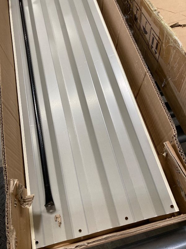 Photo 1 of ***MISSING PIECES -SELLING AS INCOMPLETE PARTS ONLY*** YITAHOME 6x3x2ft  Large Raised Garden Bed Kit, Galvanized Metal Planter Box with Gloves, Support Rod, Outdoor Above Ground Planters for Plants Vegetables Flowers, Cream Yellow