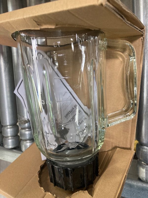 Photo 1 of ***MISSING PIECE SELLING AS PART ONLY*** BLACK+DECKER 6-Cup Glass Jar ONLY, Black, BL2010BG