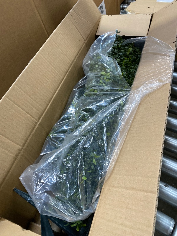 Photo 1 of **MISSING TOPS***momoplant Artificial Topiary Trees with Spike 36 Inch Tall UV Rated Cone Bush Evergreen, Set of 2 Faux Plants Easy to Push in The Ground for Indoor/Outdoor Decor