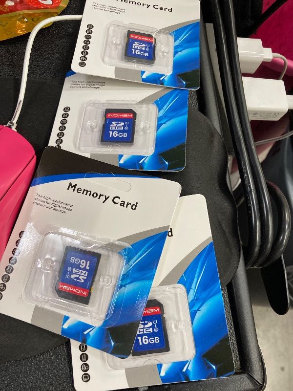 View 3 of **ONLY 4 CARDS****INDMEM SD Card 16GB, 8 Packs Class 10 16GB Flash Memory Card MLC Standard Secure Digital Cards Camera Card