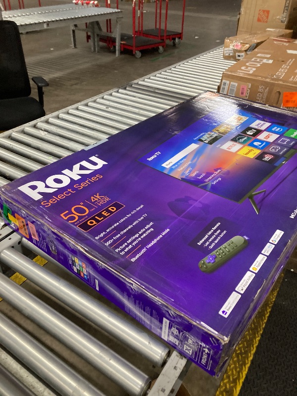Photo 1 of **NO REFUNDS, NO RETURNS **Roku Smart TV 2026 – 50-Inch Select Series, 4K QLED TV – Roku TV with Voice Remote – Flat Screen QLED Television with Wi-Fi for Streaming Live Local News, Sports, & Movies – Bluetooth Headphone Mode