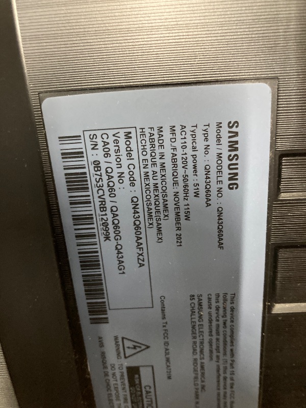 Photo 1 of **NO REFUNDS, NO RETURNS **Samsung 43-Inch Class QLED Q7F Series Samsung Vision AI Smart TV (2025 Model, 43Q7F) Quantum HDR, Object Tracking Sound Lite, Q4 AI Gen1 Processor, 4K upscaling, Gaming Hub, Alexa Built-in